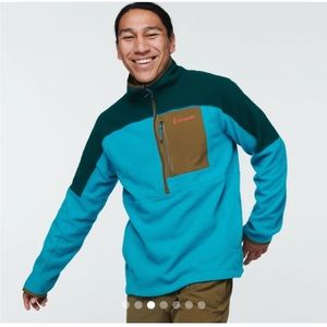Cotopaxi Abrazo Half-Zip Fleece Jacket Men's Deep Ocean/Mineral Blue, size med.